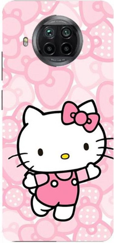Fanny Back Cover for Mi 10i  (Pink, White, Hard Case)