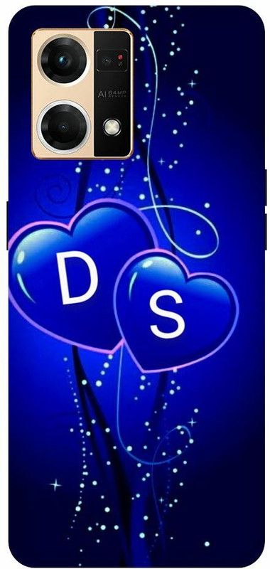 ThePrintlink Back Cover for Oppo F21 Pro, CPH2363, D S, D LOVE S, D NAME S, D S ALPHABET, HEART  (Multicolor, Shock Proof, Pack of: 1)
