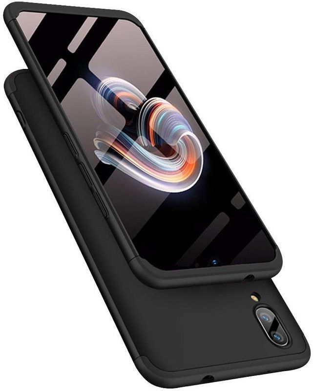 MOBILOVE Back Cover for Vivo V11 Pro | Full Body 3 in 1 Slim Fit 360 Degree Protection Hard Bumper Back Case Cover  (Black, Hard Case, Pack of: 1)