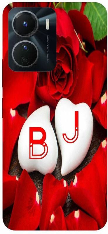 COVERJET Back Cover for VIVO Y16-B- J- NAME- LETTER- LOVE- PATTERN  (Red, Hard Case, Pack of: 1)
