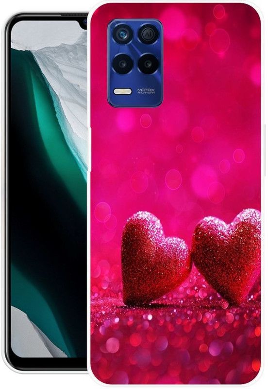 vaidik Back Cover for Realme 8s 5G  (Pink, Dual Protection, Silicon)
