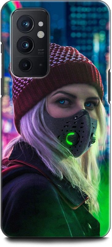 WallCraft Back Cover for OnePlus 9RT 5G GIRL, MASK, CUTE GIRL, ART, ANIME, RESPIRATOR, TEXTURE  (Multicolor, Dual Protection, Pack of: 1)