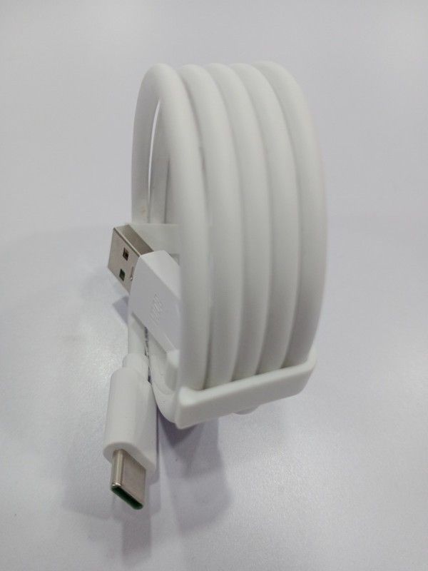 NUKAICHAU USB Type C Cable 6.5 A 1.00067999999999 m Copper Braiding 65W SUPERDART/VOOC TYPE C  (Compatible with Smartphone, White, One Cable)