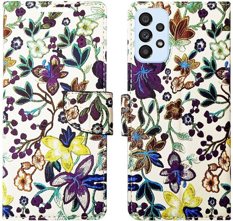 MyFlips Flip Cover for SAMSUNG A53 5G in Premium Quality Material  (Purple, Magnetic Case, Pack of: 1)