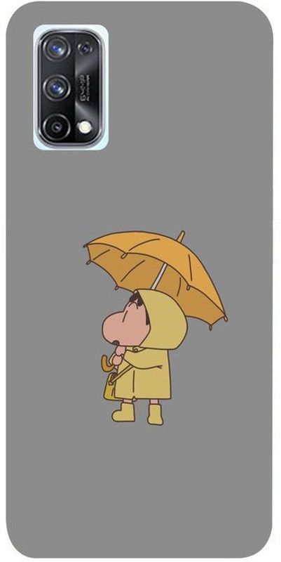 Golden mask Back Cover for Realme X7 (5G)  (Grey, Waterproof, Silicon)