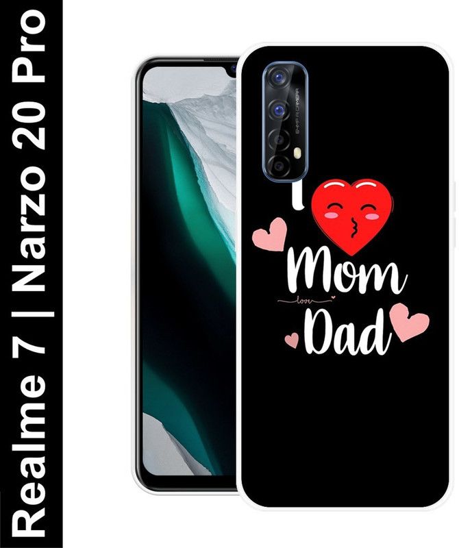 Aabra Back Cover for Realme 7, Realme Narzo 20 Pro, REALME NARZO 30 4G  (Black, Flexible, Silicon, Pack of: 1)