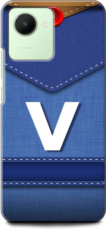 WallCraft Back Cover for Realme C30s, RMX3690 V, V LETTER, V NAME, BLUE, JEANS, V ALPHABET, ALPHABET  (Multicolor, Dual Protection, Pack of: 1)