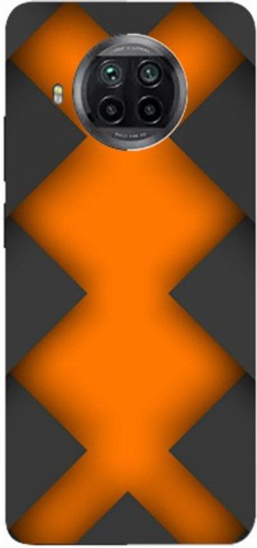 Fanny Back Cover for Mi 10i  (Grey, Orange, Hard Case)