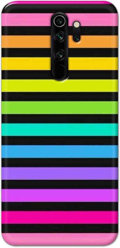 NDCOM Back Cover for Redmi Note 8 Pro Hyper Rainbow Stripes Printed  (Multicolor, Hard Case, Pack of: 1)