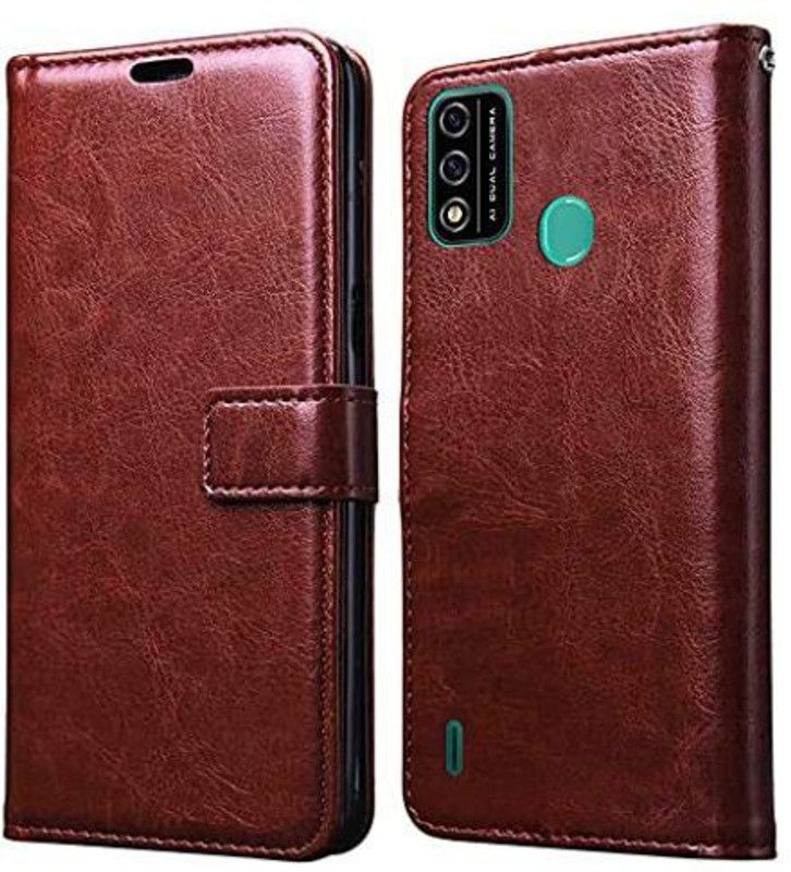 GROOZ Back Cover for Itel A48  (Brown, Dual Protection, Pack of: 1)