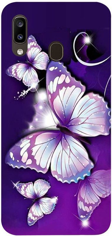 Golden mask Back Cover for Samsung Galaxy A20  (Purple, White, Waterproof, Silicon)