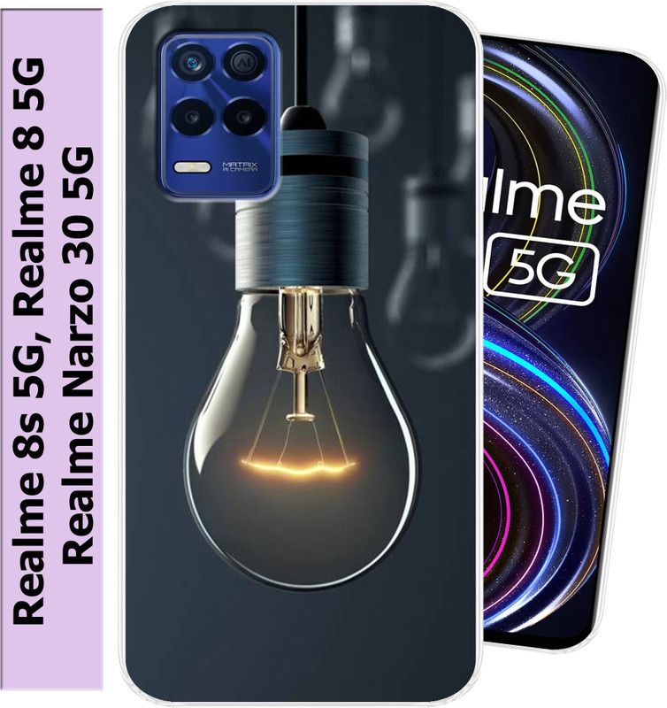 Goldista Back Cover for Realme 8 5G, Realme 8s 5G, Realme Narzo 30 5G  (Grey, Silicon, Pack of: 1)