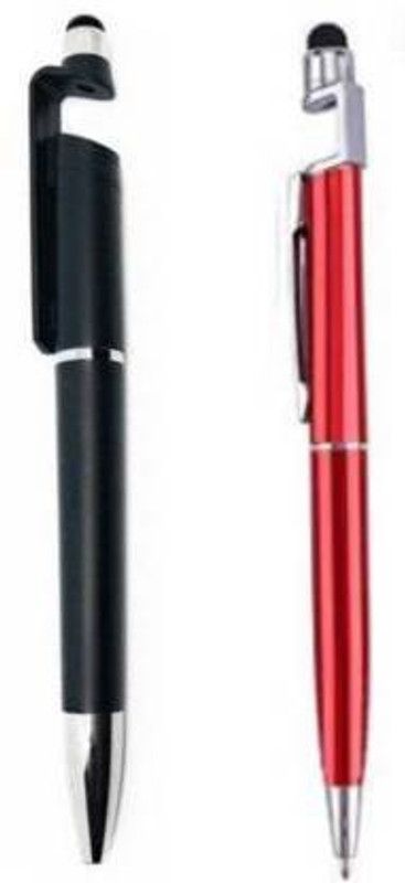 Ruhi Collection Stand Holder,Screen Wipe & Ballpoint Pen Ink Writing Pen Stylus Mobile Holder Mobile Holder