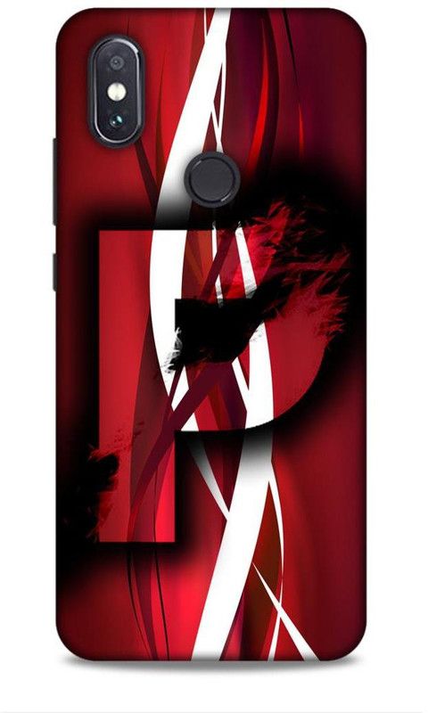 MAPPLE Back Cover for Redmi Mi A2 (P / Letter / Alphabet / Name)  (Multicolor, Hard Case)