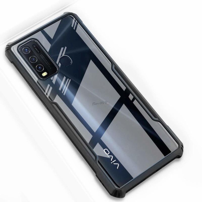 FlareHUB Back Cover for Vivo Y50  (Black, Camera Bump Protector, Pack of: 1)
