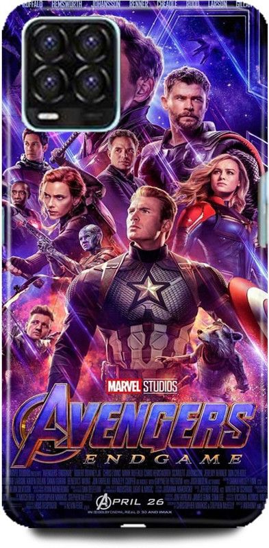 Dimora Back Cover for realme 8, RMX3085, Avenger Logo Avengers Marvels Superhero superheroes avengers end game  (Multicolor, Hard Case, Pack of: 1)