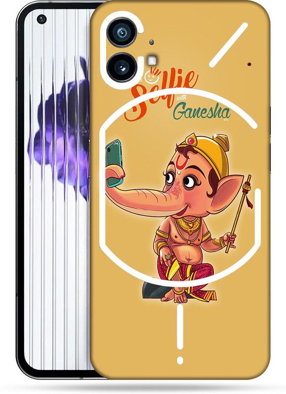 WeCre8 Skin's Nothing Phone 1 Mobile Skin  (Selfie Ganesh Multicolor Mobile Skin With Cleaning Wipe)