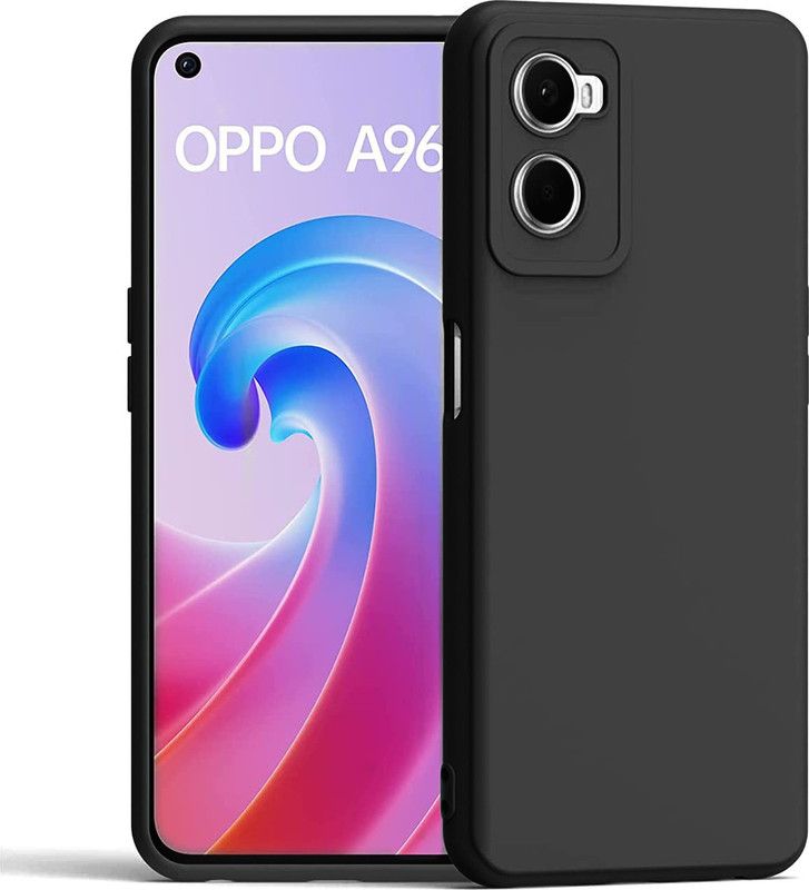 Axzu Back Cover for Oppo A96  (Black, Shock Proof, Pack of: 1)