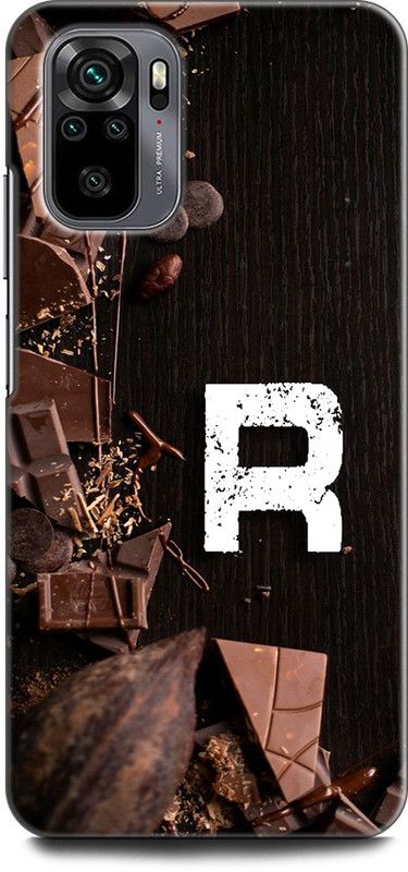 KEYCENT Back Cover for REDMI Note 10 R, R LETTER, R NAME, CHOCOLATE , BROWN, ALPHABET  (Multicolor, Pack of: 1)