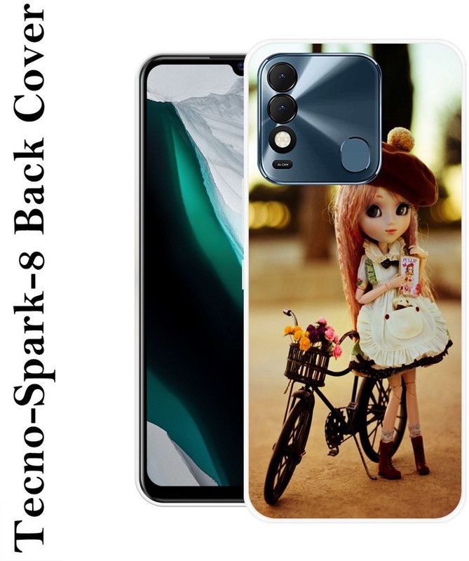 SHIVKUDI Back Cover for Tecno Spark 8  (Multicolor, Grip Case, Silicon)