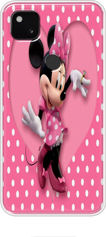 Hansviprint Back Cover for Google Pixel 4A  (Pink, Grip Case, Silicon, Pack of: 1)