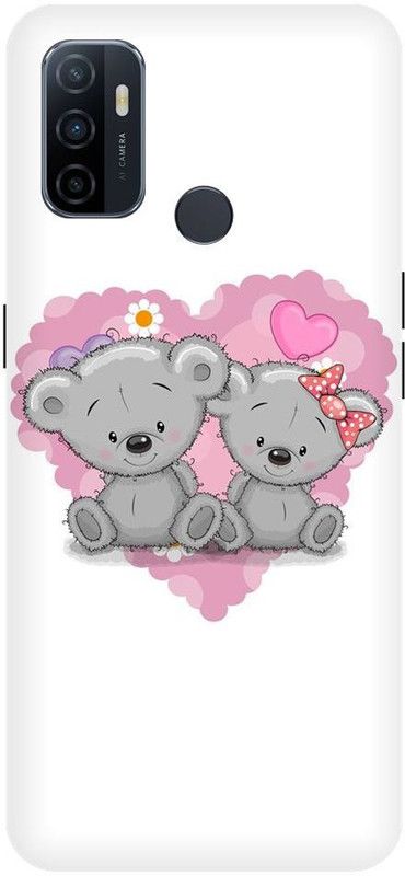 URCHIN Back Cover for Oppo A53 Teddy bear, cute teddy, love, teddy, love you  (Multicolor, Shock Proof, Pack of: 1)