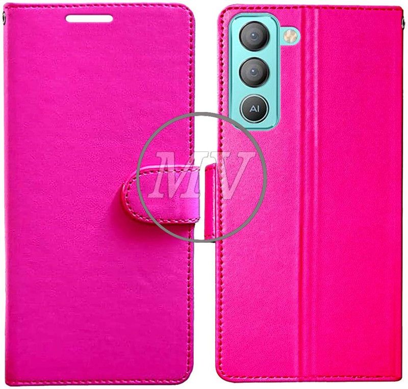 MV Back Cover for Tecno Pop 5 Lite  (Pink, Cases with Holder, Pack of: 1)