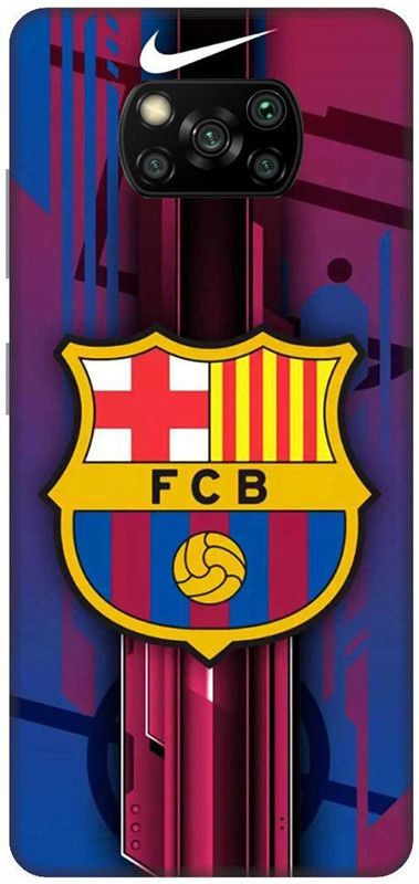 URCHIN Back Cover for Poco X3 FCB, Barcelona, Football club, Messi, Sports, Football  (Multicolor, Shock Proof, Pack of: 1)