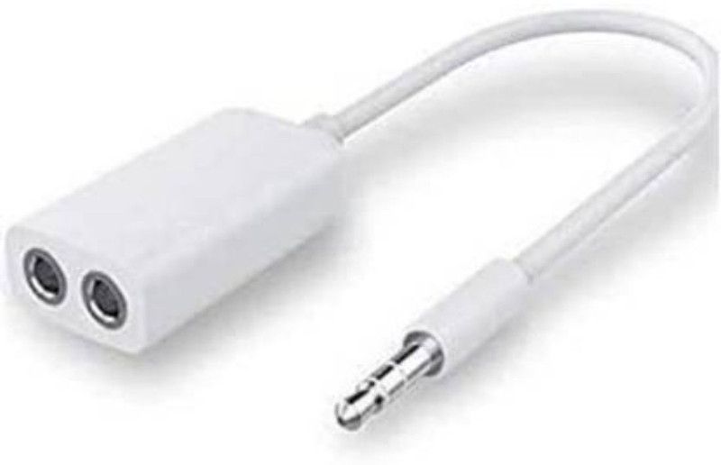 MOGADGET White 3.5mm Streo Audio Male to Female Earphone Splitter Cable Adapter Phone Converter  (All Android, iOS Devices)