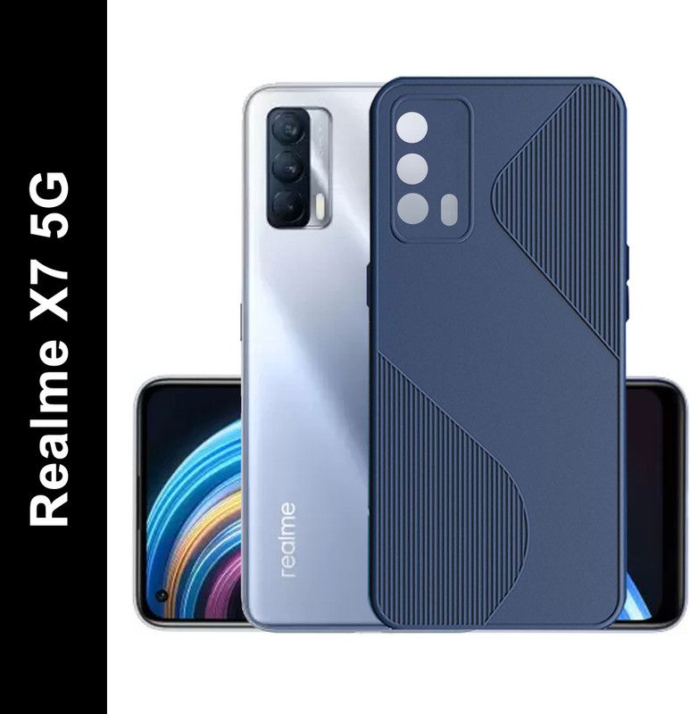 HUPSHY Back Cover for Realme X7 5G  (Blue, Silicon, Pack of: 1)