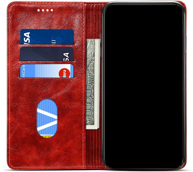 Cock Flip Cover for OnePlus 9RT / One Plus 9RT  (Red, Magnetic Case, Pack of: 1)