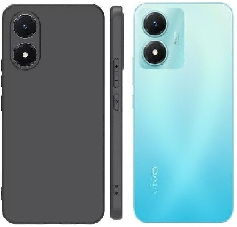 NKCASE Back Cover for vivo Y02s  (Black, Shock Proof, Pack of: 1)