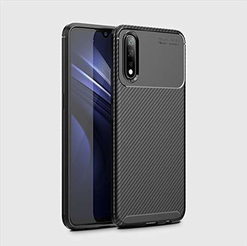 MoreFit Back Cover for Vivo Z1x 6.38"  (Black, Shock Proof, Silicon)