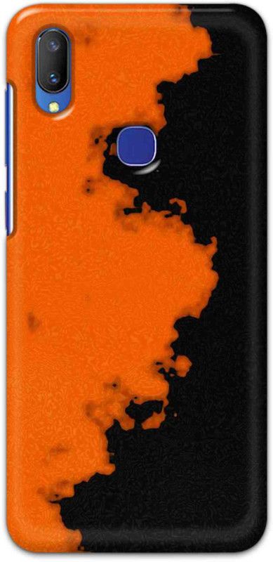 NDCOM Back Cover for Vivo V11 Orange Black Pattern Printed  (Multicolor, Hard Case)