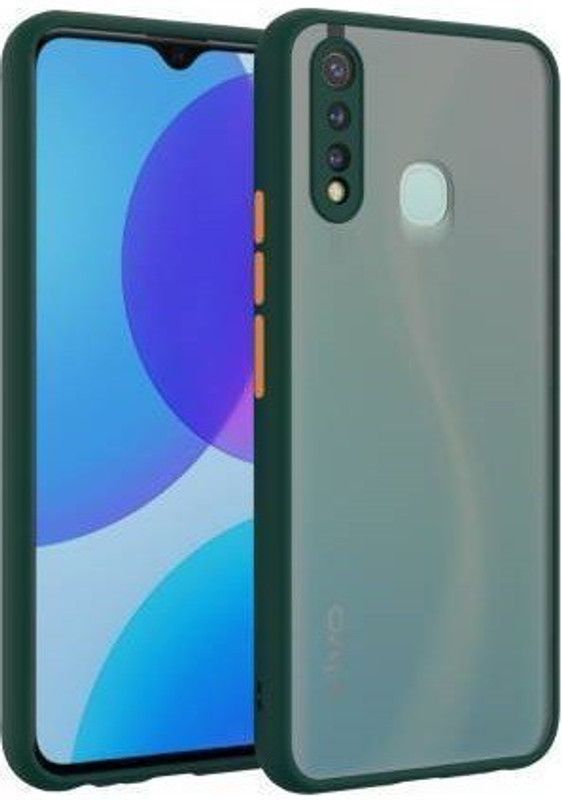 Crunk Back Cover for Vivo Z1 Pro, Camera Protection Case, Frosted Smoke Case  (Green, Camera Bump Protector, Pack of: 1)