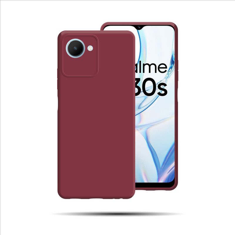 SUPER-ME Back Cover for REALME C30S  (Red, Hard Case, Pack of: 1)