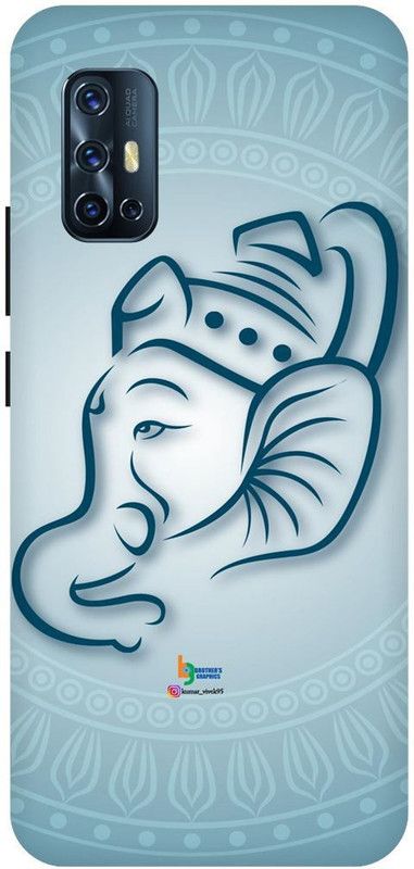 THE NARAYANA COLLECTIONS Back Cover for VIVO V17- 1919-GANPATI,BAPPA,GANESH,JI,BHAGWAN  (Multicolor, Hard Case, Pack of: 1)