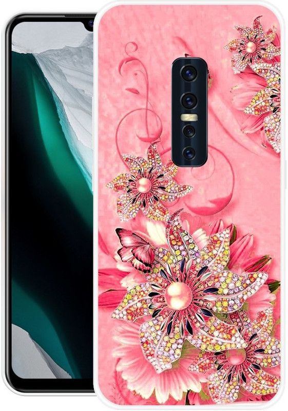 Looy Back Cover for Vivo V17 Pro  (Pink, Flexible, Silicon, Pack of: 1)
