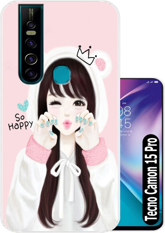Hostprint Back Cover for Tecno Camon 15 Pro  (Multicolor, Flexible, Silicon, Pack of: 1)