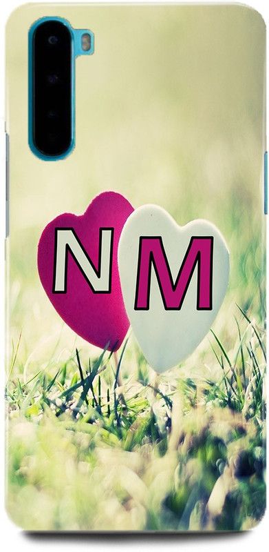 JUGGA Back Cover for OnePlus Nord, N LOVES M NAME,N NAME, M LETTER, ALPHABET,N LOVE M NAME  (Green, Hard Case, Pack of: 1)