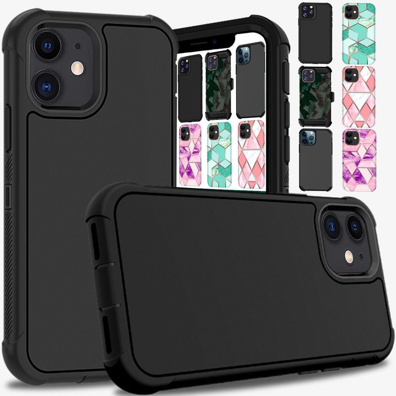 DuraSafe Cases Back Cover for iPhone 12 2020 6.1" [ A2172 A2402 A2404 A2403 ] Rugged Armor Protective Cover - Without Holster  (Black, Rugged Armor, Silicon, Pack of: 1)