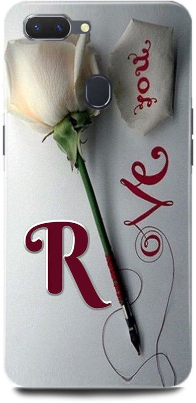 FIKORA Back Cover for OPPO A7/CPH1901,R Loves R Name,R Name, R Letter, Alphabet,R Love R NAME  (Multicolor, Hard Case, Pack of: 1)