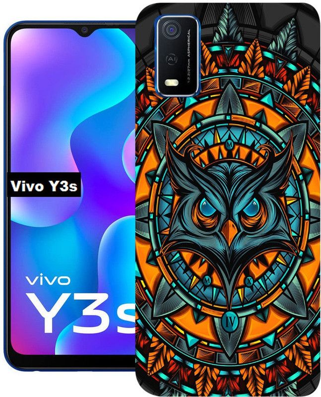 Anami Back Cover for Vivo Y3s  (Multicolor, Dual Protection, Silicon, Pack of: 1)