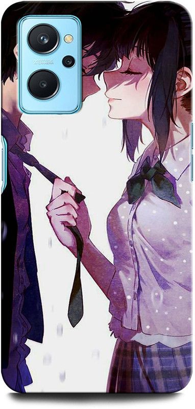 ORBIQE Back Cover for Realme 9i GIRL BOY, ANIME, LOVE, SWEET COUPLE, TOGETHER, ANIMATION  (Multicolor, Hard Case, Pack of: 1)