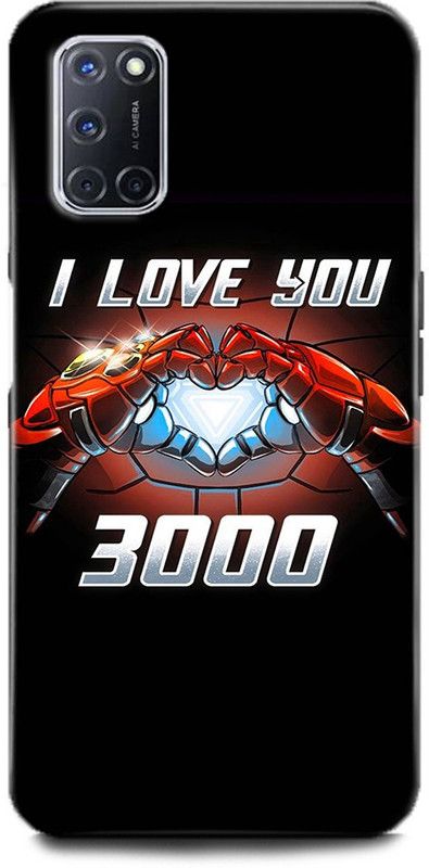 Afterglow Back Cover for Oppo A52 IRON MAN, LOVE YOU 3000, SUPERHERO, TONY STARK, MARVAL, COMIC  (Multicolor, Shock Proof, Pack of: 1)
