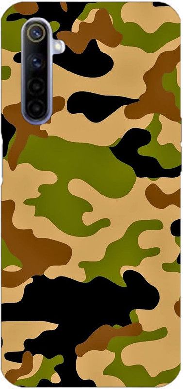 METOO Back Cover for Realme 6 Pro, army , Print : 271  (Multicolor, Dual Protection, Silicon, Pack of: 1)