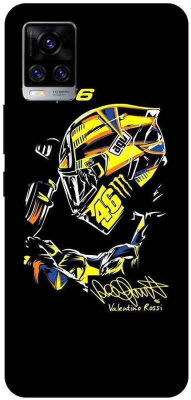 URCHIN Back Cover for Vivo V20 valentino rossi, vr46, vr46 helmet, agv, bike rider, motogp  (Multicolor, Shock Proof, Pack of: 1)