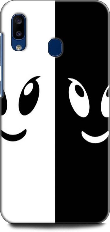 Afterglow Back Cover for SAMSUNG Galaxy A20  (Black, White, Shock Proof, Pack of: 1)