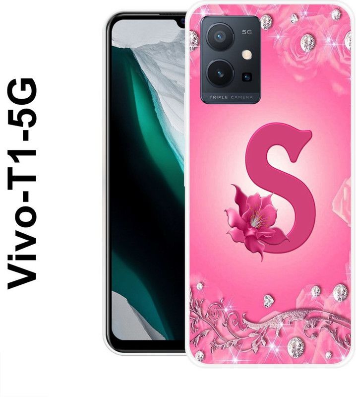 JATLAND Back Cover for Vivo T1 5G  (Pink, Grip Case, Silicon)