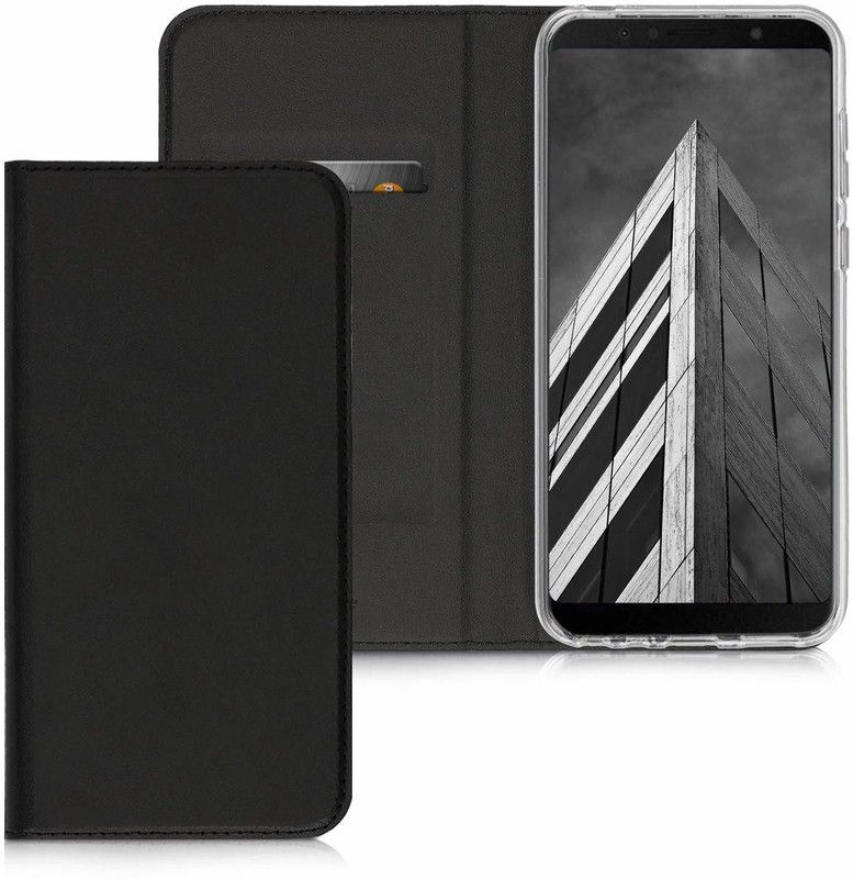 Elica Flip Cover for Vivo Y91  (Black, Cases with Holder, Pack of: 1)